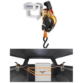 Truck Camper Shell Clamps Retractable Ratchet Straps, Compatible with Ford Chevy Ram Sierra Dodge Dakota Ram 1500 2500 3500 F150 F250 for Mounting Caps Camper Shell Topper Canopy 1Pcs