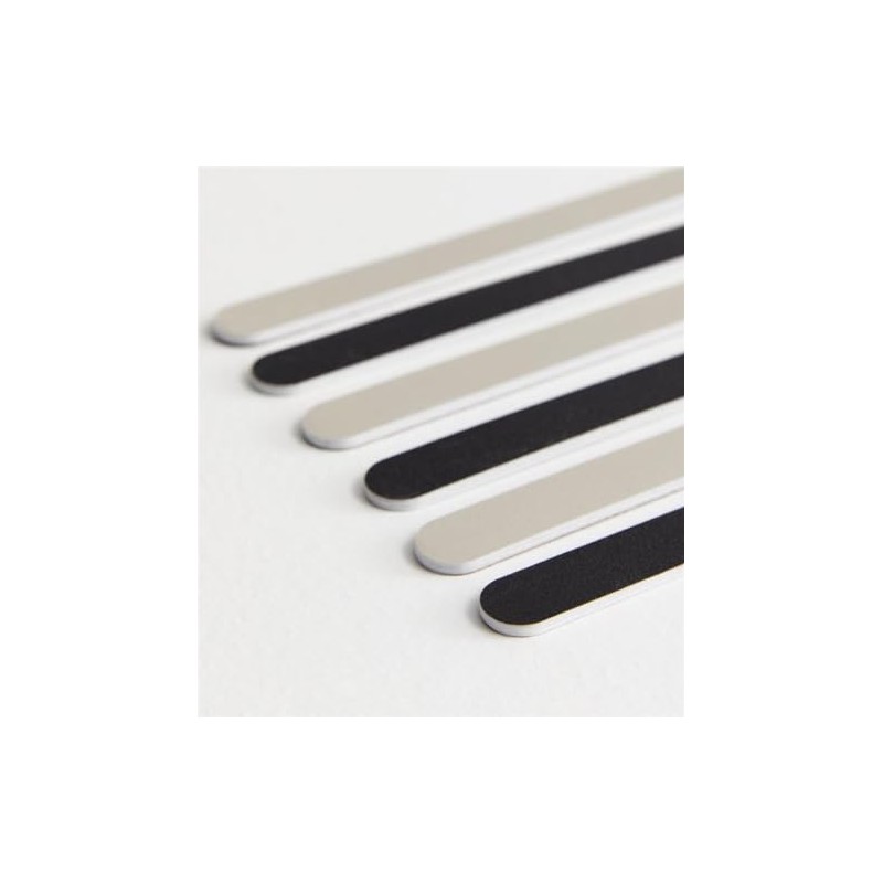 Pack of 6 Black and Brown Nail Files Emery Board