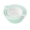 Fudogiken F2612 Flat Colander Ball Set of 6 Aqua
