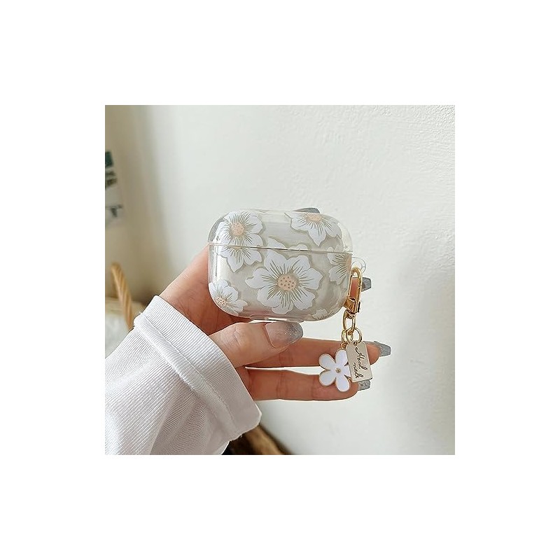 MINSCOSE - Funda transparente compatible con AirPods Pro 2, diseño