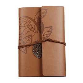 Leder-Tagebuch, nachfüllbar, klassisch, geprägt, Retro-Anhänger, Spiralbindung, Notizbuch für Reisetagebuch, Frauen, Männer, Geschenke, 2 Stück, Khaki