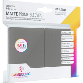 Gamegenic GGS11037ML Matte Prime Sleeves (Pack of 100), Dark Grey