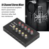 10 Channel Audio Mixer with 3.5mm Jack 10 Input 2