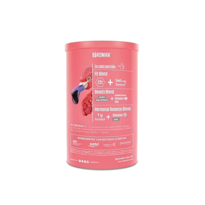 Suplemento alimenticio Birdman Fitmingo proteína vegetal sabor blueberry 510 g