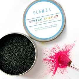 Glamza Make-up Pinsel Reinigungs-Schwamm, SWITCH COLOUR - schneller Farben- und Lidschattenwechsel, schnelle Reinigung von Pinsel, Brush Cleanser Sponge