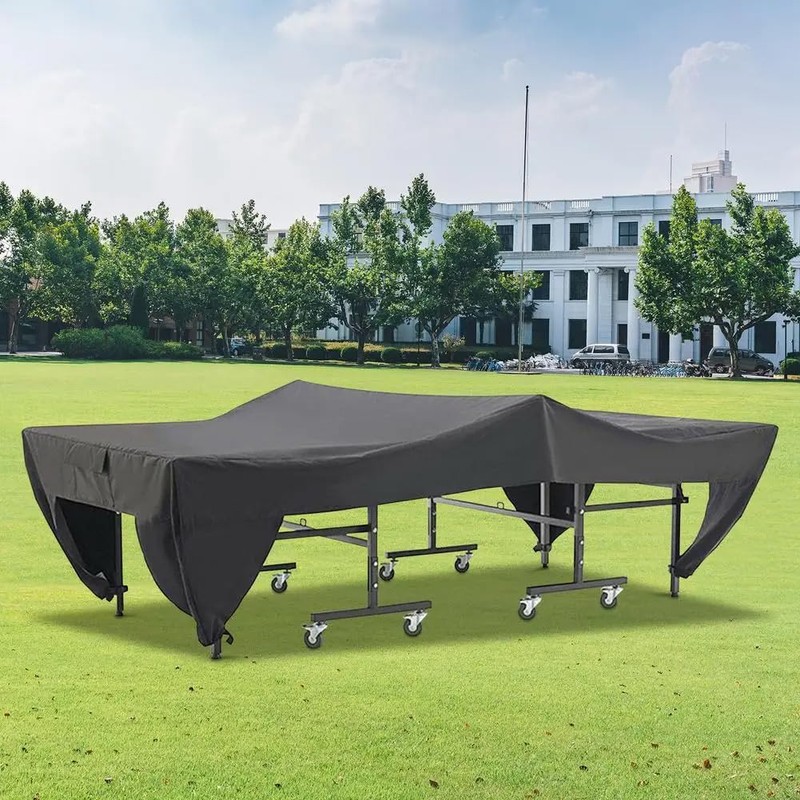 Table Tennis Table Cover, Waterproof, Windproof, Durable, Black, Tear-Resistant Table