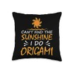 I do Origami Throw Pillow