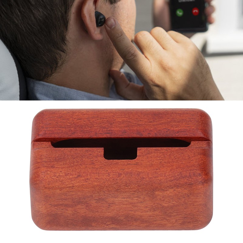Wood Case for WF‑1000XM4 Earbuds Wooden Wireless Earbuds Protective Case