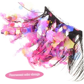 Beavorty 2pcs Luminous False Lashes Natural Curly Look Eyelashes Natural Look Half Lashes