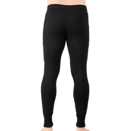 MERIWOOL Mens Base Layer 100% Merino Wool Heavyweight 400g Thermal Pants Black