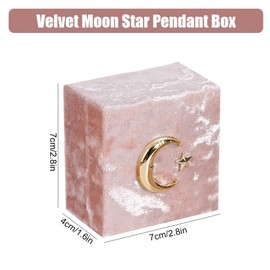 Necklace Velvet Box Pink Jewellery Gift Case Long Chain Display Boxes Bracelet Penda Gift Box for Christmas Mothers Day Birthday Ceremony Wedding Day Proposal Engagement Gift Box (Pendant box)