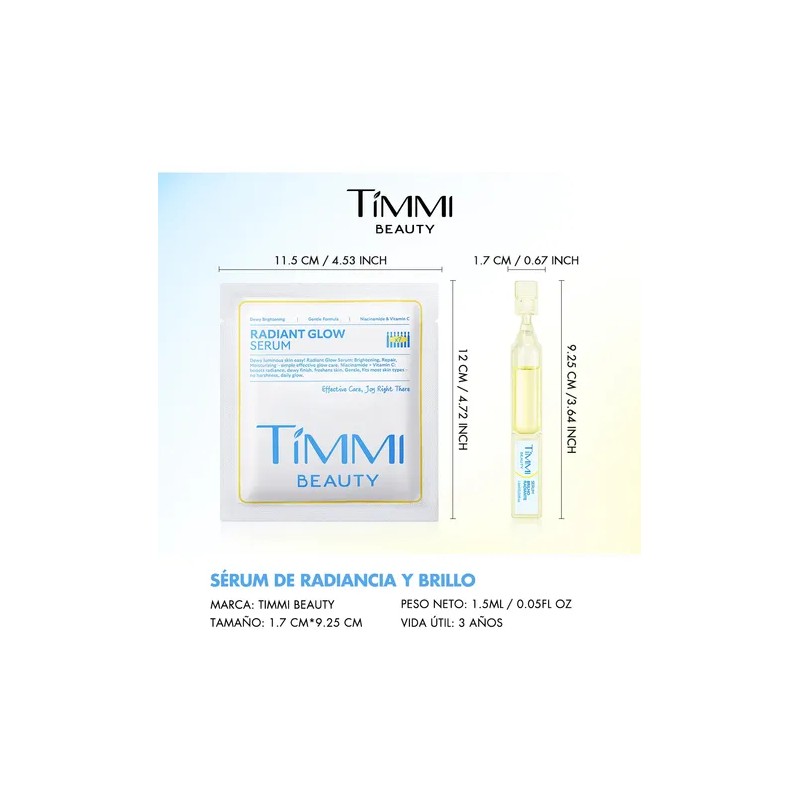 Timmi Beauty Facial Sérum Niacinamida Vitamina C Niacinamide Vitamin C