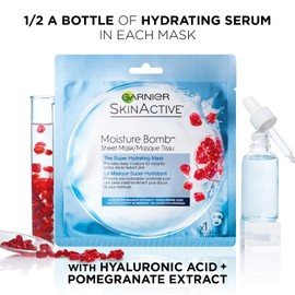 Garnier SkinActive Super Hydrating Sheet Mask, Hydrating, The Super Hydrating 6 Count