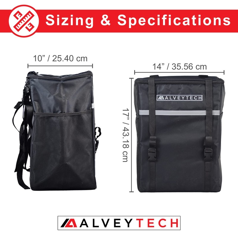 AlveyTech Extra Large Insulated Seat Back Bag Backpack - For