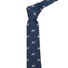 King & Priory Navy Blue Embroidered Cow Tie