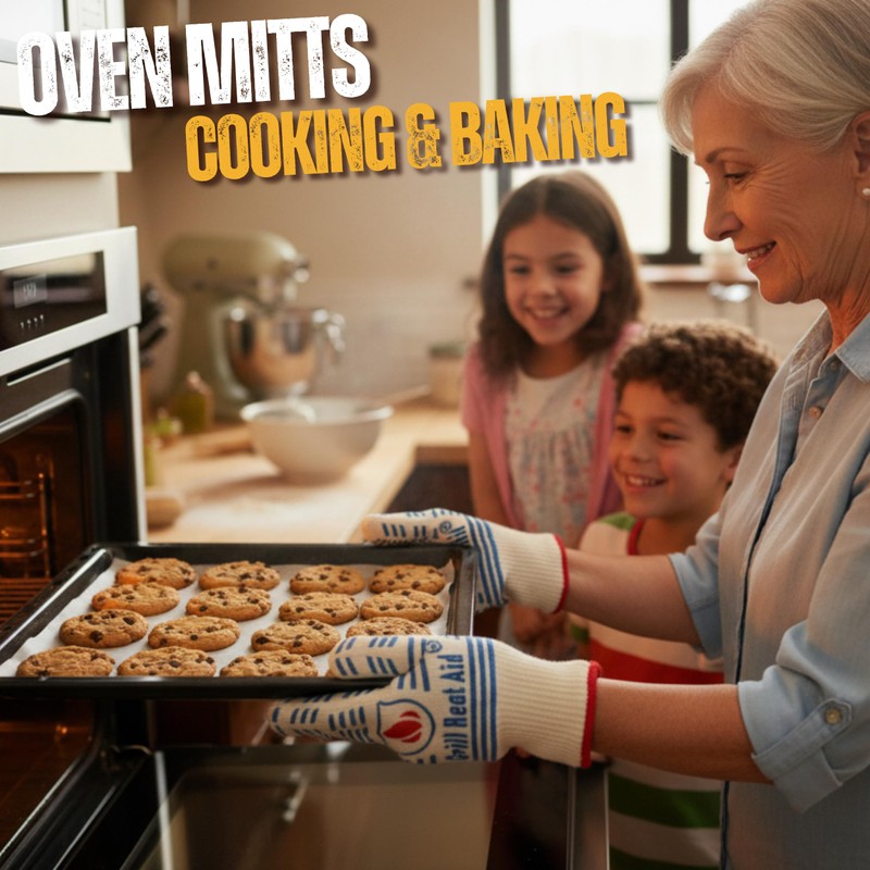 GRILL HEAT AID BBQ Grill Gloves Heat Proof for Grilling