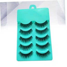 FOMIYES 5 Pairs Fiber False Eyelashes Natural Look Lashes for Party Wedding Photo Shoot