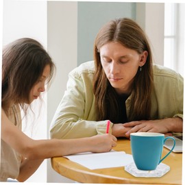 GRIRIW Elegant Natural Marble Coaster for Home Creative Heat Insulation Pad for Tea and Coffee for Office Banquet and Holiday Decoration Design with Line