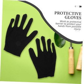 Operitacx 12 Pairs Moisturizing Cotton Gloves for Men and Women Durable Work Gloves for Gardening Cleaning and Jewelry Inspection Protective Barrier for Indoor and Outdoor Use