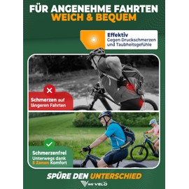 MIVELO Comfort Pro Bicycle Saddle with Memory Foam I Bicycle Saddle Women Bicycle Saddle Men Comfortable and Ergonomic (Trekking)