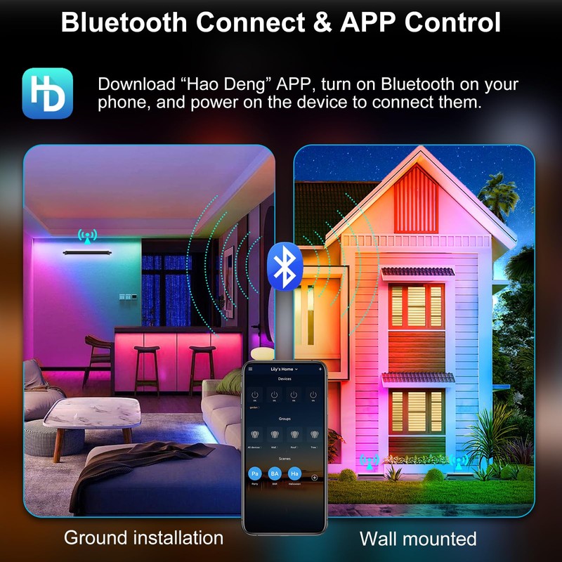 MEIKEE 42W Wall Washer Lights, RGBCW Smart APP Waterproof Outdoor