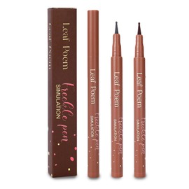 2Pcs Freckle Pen, Waterproof Long-Lasting Freckle Makeup Pen, Quick Drying Soft Round Head Dot Sopt Pens for Women Girls, Natural Realistic Makeup (Grey & Reddish Brown)