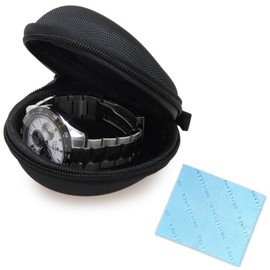 1 x Black Watch Case, Portable, Storage, Portable, Storage, Travel, Compact, Watch Holder, Portable, Accessory Case, Men's, Women's, Watch Case