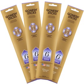 Gonesh Classic Collection #6 Incense (4 Pack), 4 Piece, Gold