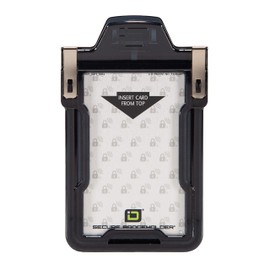 ID Stronghold Identity Stronghold - Secure RFID Badge Holder for 1 Card - Heavy Duty Hard Plastic ID Badge Holder - USA Molded and Assembled - FIPS 201 Approved RFID Blocking Security - Black