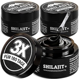 Shilajit Original Himalayas - 90g (3 x 30g) - 180 Day Supply - High Dose Premium Shilajit - Hand Harvested Including 500mg Dosing Spoon - Pack of 3
