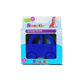 Sweetie Teether Teething Car Toys Silicone Teething for Babies Silicone for Baby Teething (Blue)