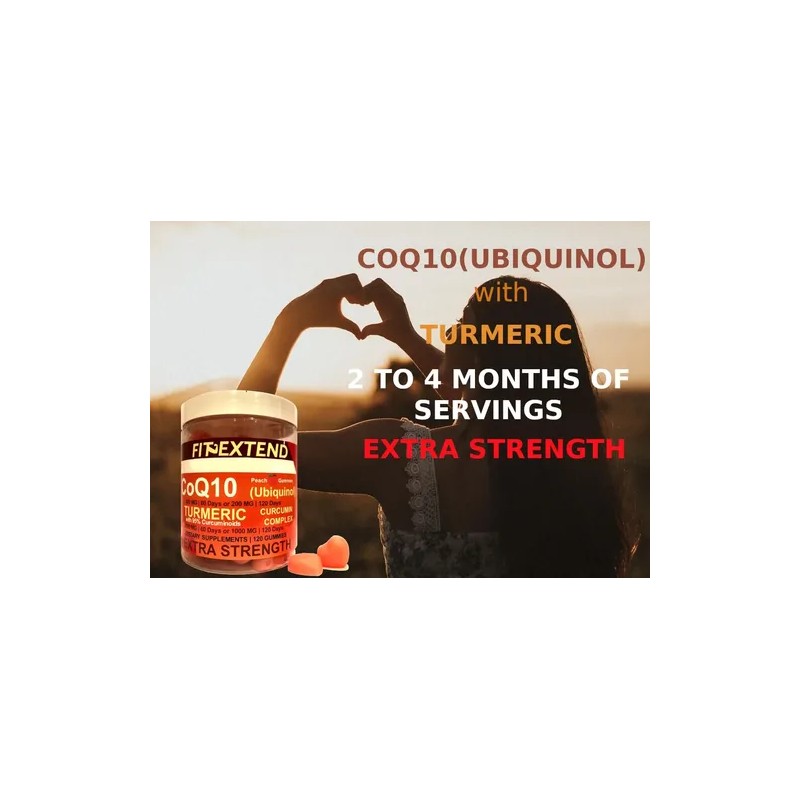 Coq10 Ubiquinol Y Cúrcuma Gomitas, 200 Mg, 120 Días