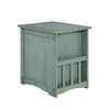 Powell Parnell Wood Side Table in Teal Blue
