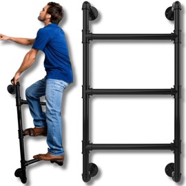 Built-in Ladder 3 Rungs | Wall-Fixed Ladders | Stationary Metal 3 Step Ladder | Bunk Bed Ladder 3-Rungs | Fixed 3-Step Ladder for Loft, Bunk Bed & Attic | Heavy-Duty Stationary | Wall-Mounted