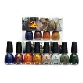 China Glaze Nail Lacquer MINI JURASSIC WORLD - Let 'Em Roar! 8 Colors x 1/8oz