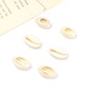 500pcs Gray 20mm Natural Spiral Shell Beads Smooth Cut Oval