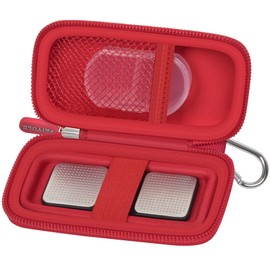 Heart Rate Monitor Case for AliveCor for KardiaMobile 6L/ 6L Max 1L Personal EKG Monitor Storage Holder for Cardiac Mobile Portable Heart Rate Monitor Bag Organizer (Pill Box Included) Deepred