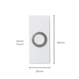 Friedland D534WE 'Lightspot' Wired Illuminated Bell Push - White