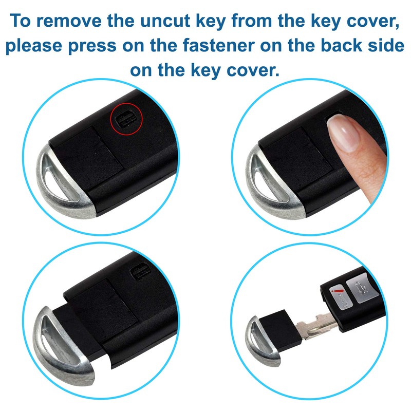 HQRP 2-Pack Remote Key Fob Shell Case Keyless Entry w/