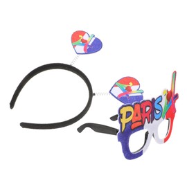 Baluue 1 Set Lovely Hair Hoops Sports Party Headband with Novelty Eyewear Cute Heart Shaped Design for Celebrations for Events and Photos