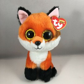 Ty NEW 2021 TY Beanie Boos MEADOW the Fox (Glitter Eyes) (Regular Size 6 inch) MWMT