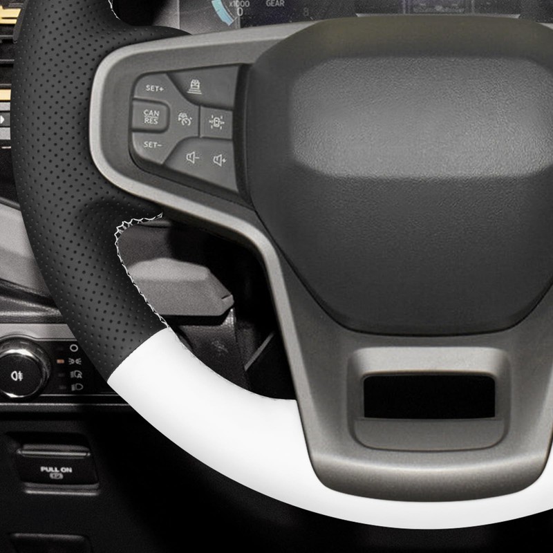 MEWANT Ford Bronco DIY Stitching Car Steering Wheel Wrap Cover