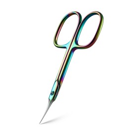 BEZOX- Tijeras para cutículas curvas - Tijeras de precisión para manicura, recortadoras de cutículas para uñas, acero inoxidable profesional