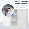 16 PCS Metal Cabinet Shelf S-Clips Compatible with Sandusky Metal