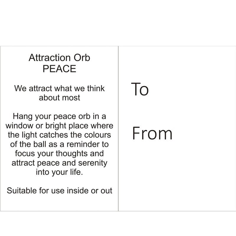 Sienna Glass Attraction Orb - Peace
