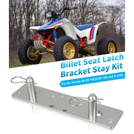 for Honda TRX250R 1986-1989 Seat Latch Bracket Stay Kit with Pins and Clips Billet Aluminum Seat Assembly Replacement
