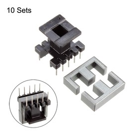 uxcell 10 Sets EE16 5 with 5pin Transformer Bobbin PC40 Ferrite Core Vertical 20 Ferrite Halves and 10 Bobbin