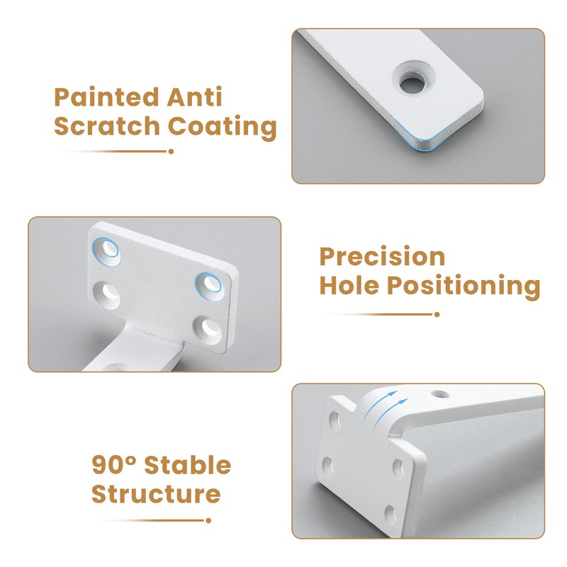 Mooche 4Pack Floating Shelf Bracket, Industrial Heavy Duty Shelf Brackets