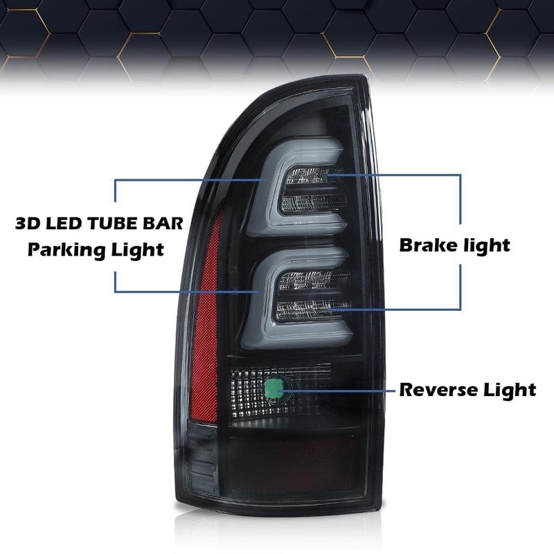 PIT66 LED Tail Lights Assembly Pair Compatible with Toyota Tacoma