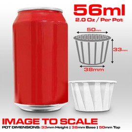 RE-GEN Gewachste Papiertöpfe, 56 ml, Mehrzweckbecher, flüssigkeitsbeständig, ideal für Medizin, Zuhause, Küche, Kunst und Handwerk, DIY, Soße, Portion, Auflaufförmchen, Soufflé, 500 Stück